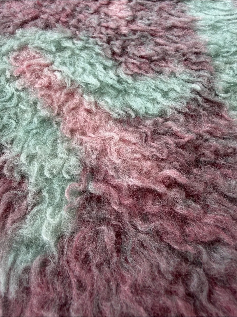 VTG Biederlack Floral Block Cottagecore Throw Blanket Pink Pastels 56x76 Soft